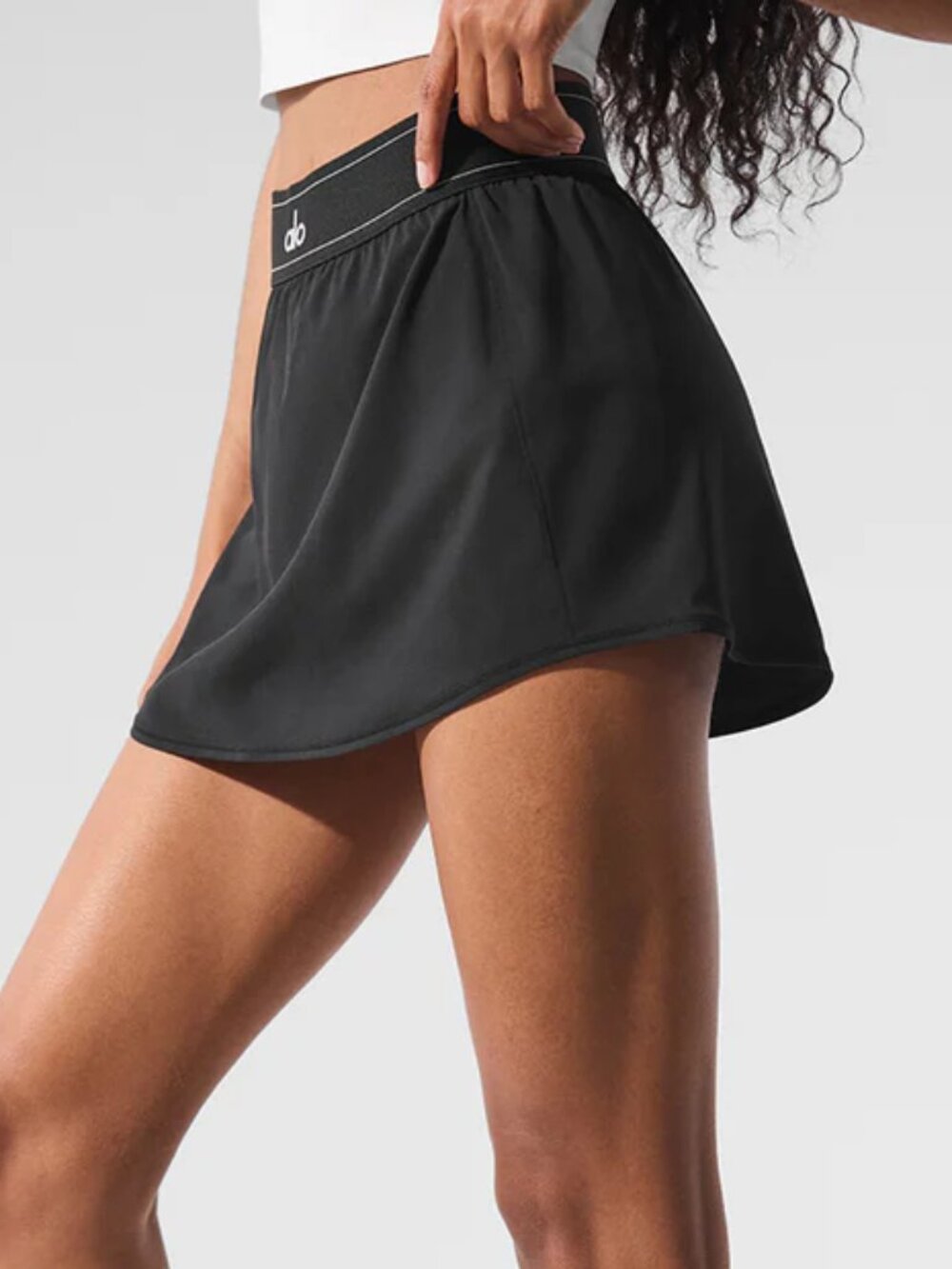 🖤 NWT Alo Yoga Match Point Tennis Skirt Black 🎾 Classic Sporty Skort - Picture 9 of 9